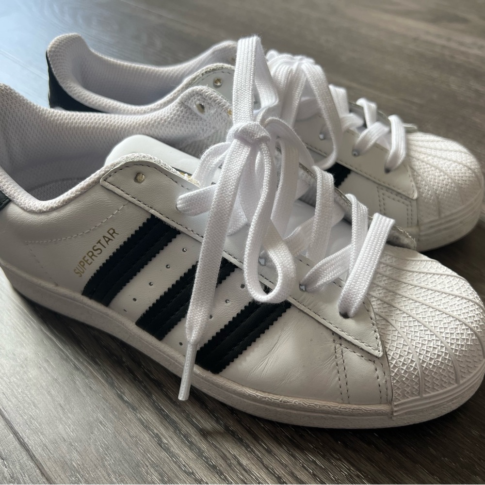 Adidas Superstar White with Black Stripes